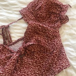 Floral summer crop top-never worn.